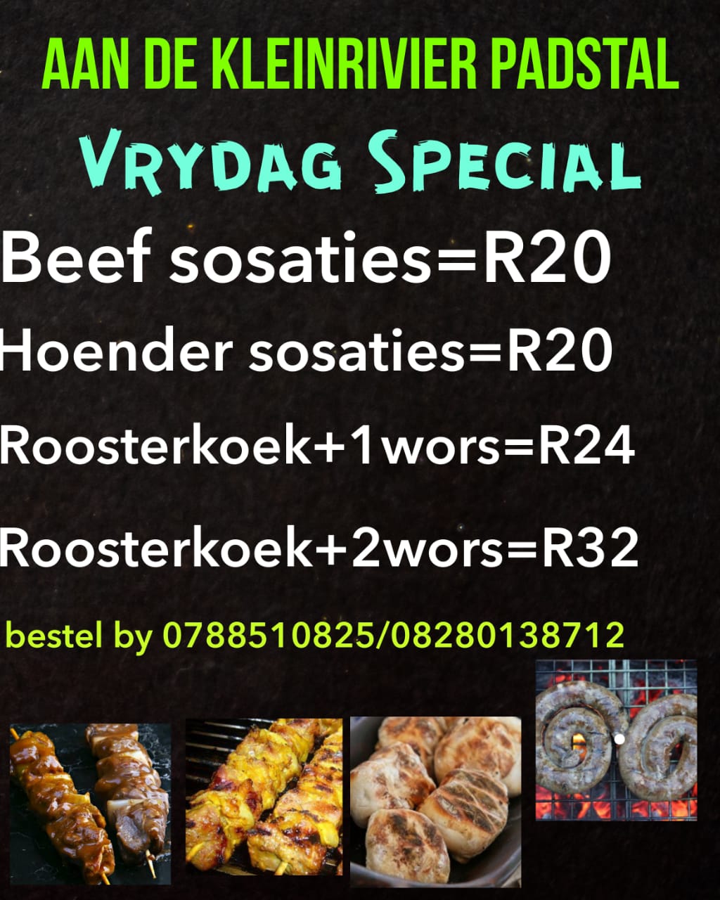 friday special advert, please call for information on specials